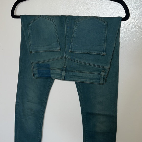 ASOS DESIGN tall Ridley high waisted skinny jeans in green tone - Picture 6 of 9